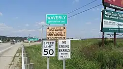 Waverly corporation limit sign