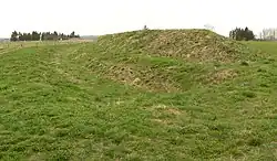 Reconstructed earthwork-ditch system