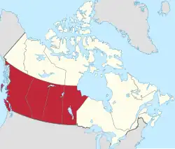 Western Canada, defined geographically and politically