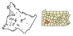 Location of Bolivar in Westmoreland County, Pennsylvania.