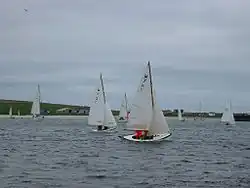 Skiffs racing in the Bay of Pierowall