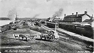 Whanganui railway station and wharves after 1901