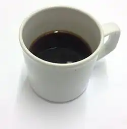 Image of a cup containing black coffee