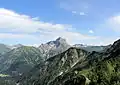 View from the ascent from the Hochtann Mountain Pass to the south