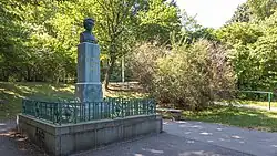 Bust of Beethoven on a stone column (15/23 June 1863), Vienna, Austria[5]