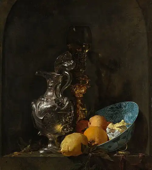 Still life with silver jug (c. 1656), by Willem Kalf, Rijksmuseum, Ámsterdam