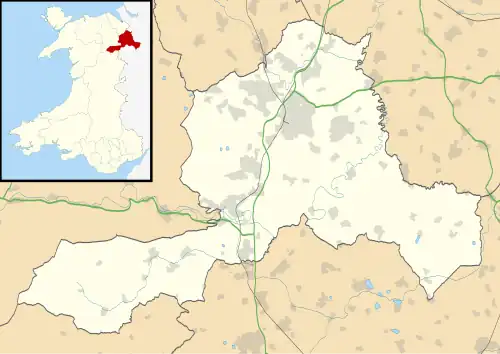 Overton is located in Wrexham