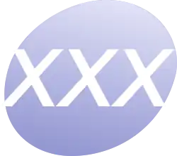 Circular icon with the letters "xxx"