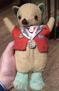 Mr. Whoppit in 2024 wearing the medallion gifted to Donald Campbell by his father.