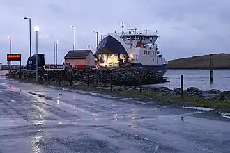 Yell Sound ferry at Toft