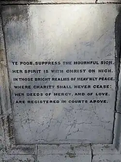 The poem on the north-west side.