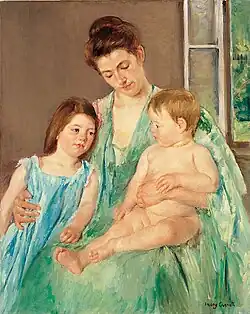 Young Mother and Two Children by Mary Cassatt, 1908