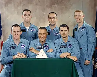 Six men in flight suits
