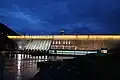 Zeya Dam at night