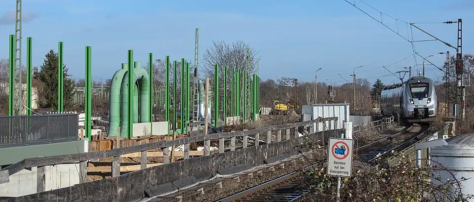 noise barriers are installed