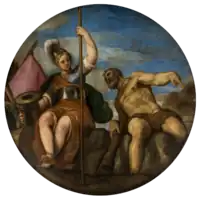 circular painting with multiple figures