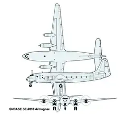 3-view of SNCASE SE-2010 Armagnac