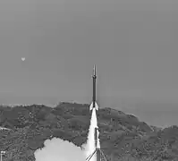 Launch of a Black Brant rocket in 1973 from Barreira do Inferno