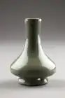 Longquan ware black stoneware vase with celadon glaze, Song dynasty.