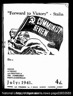 Front page of The Communist Review, 1 July 1941