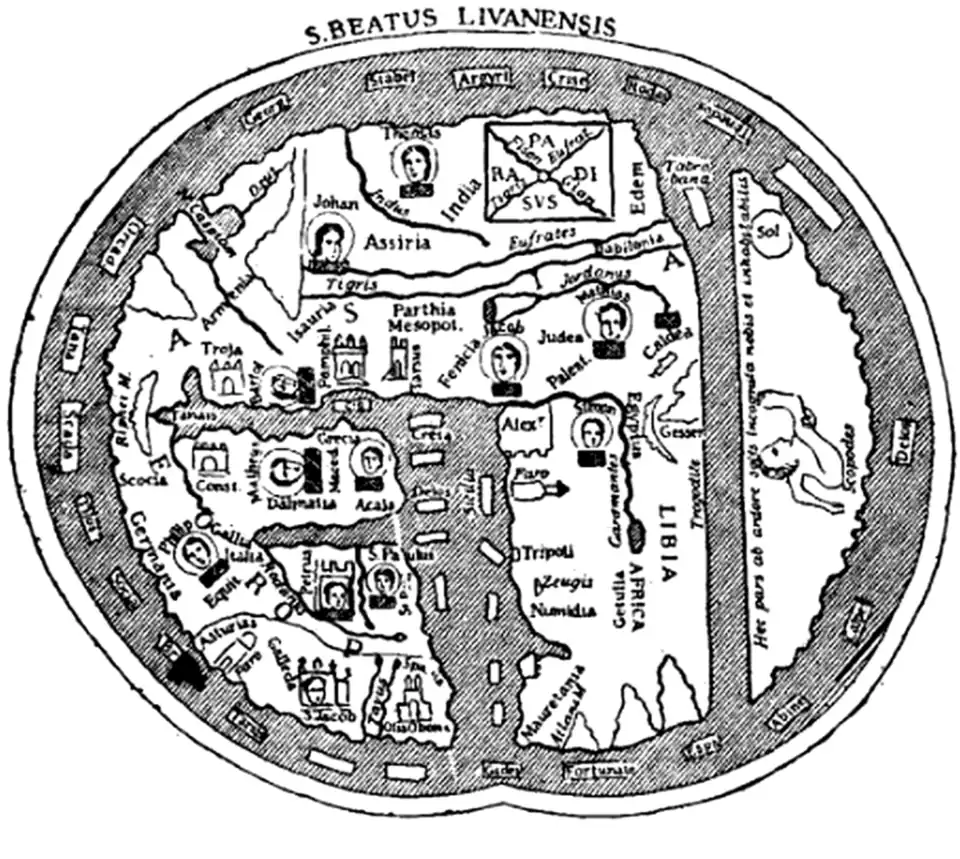 Fig. 12.—The Map of Beatus (776).
