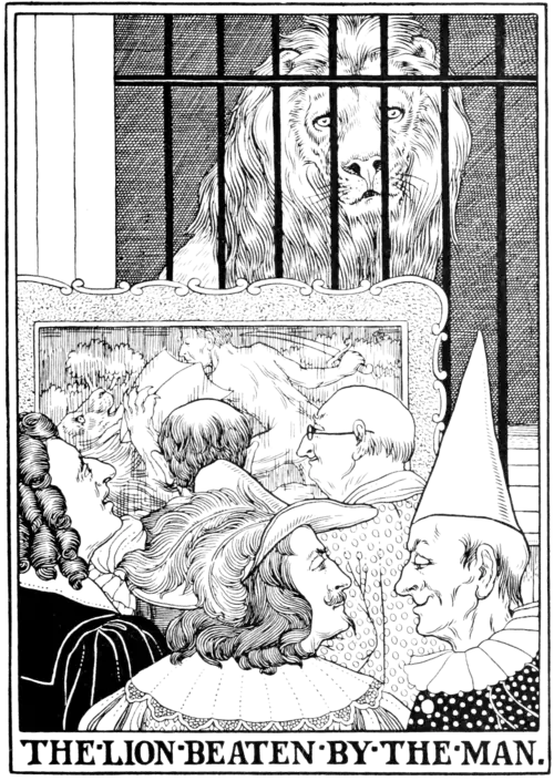 The Lion beaten by the Man.