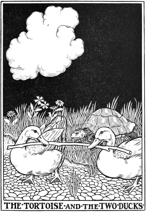 The Tortoise and the two Ducks.