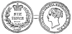 Sixpence (Silver).