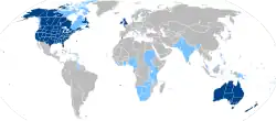 English language map