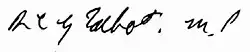 signature of Robert Talbot MP