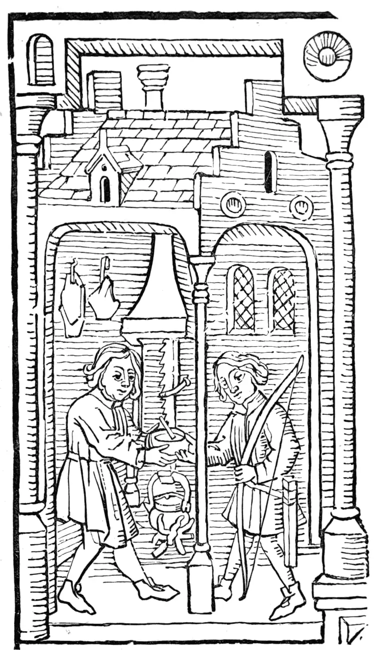 JACOB AND ESAU—BIBLIA PAUPERUM Facsimile of the original cut