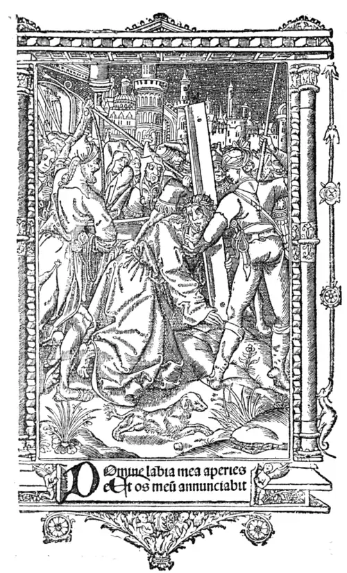 THE PASSION OF OUR LORD (After a painting by Martin Schongauer. From a Missal by Simon Vostre)