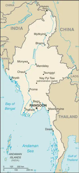 map of Burma