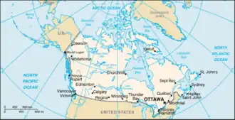 map of Canada