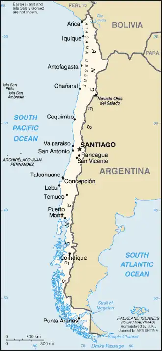 map of Chile