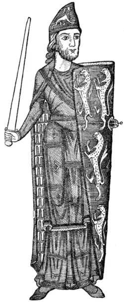 Fig. 28.—Taken from the tomb of Geoffrey Plantagenet, Count of Anjou.