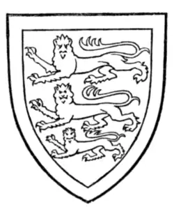 Fig. 707.—Arms of Edmund of Woodstock, Earl of Kent, 3rd son of Edward I.: England within a bordure argent. The same arms were borne by his descendant, Thomas de Holand, Earl of Kent.