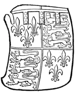 Fig. 718.—Richard, Duke of York (son of Edward, Earl of Cambridge and Duke of York): Arms as preceding. (From his seal, 1436.)