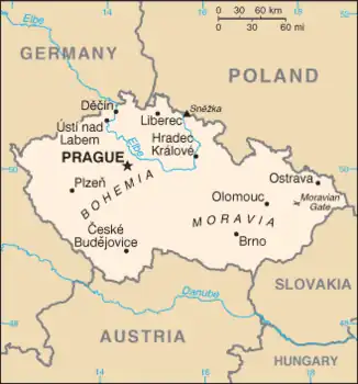 map of Czech Republic