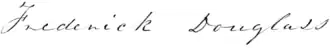 Frontispiece signature of Frederick Douglas