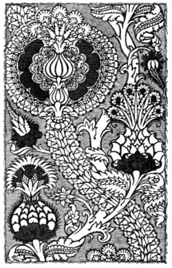 Fig. 6.—Genoese or Florentine velvet of silk and gold; 15th century.