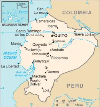 map of Ecuador