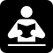 Icon of a person reading a book