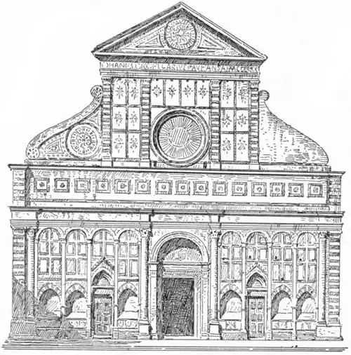Façade of Santa Maria Novella, Florence, figure 17 from "Character of Renaissance Architecture"