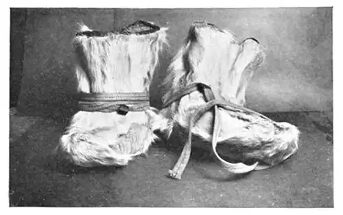 Photograph of a pair of fur boots