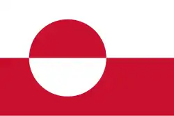 The flag of Greenland
