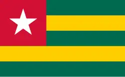 The flag of Togo