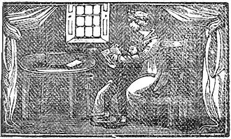 Title page woodcut from 'Four Songs', an undated chapbook printed in Newton-Stewart