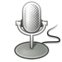 A microphone icon