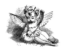 Cherub with doves